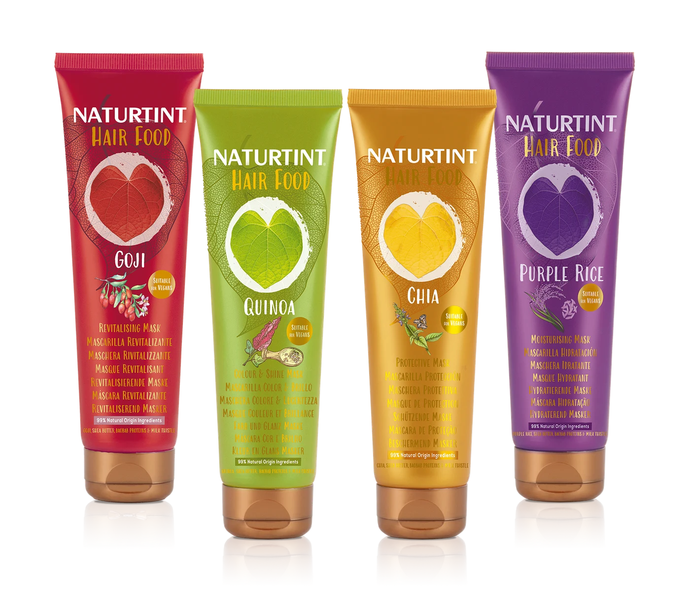 Naturtint Hair Food - οι 4 μάσκες superfood: Goji, Κινόα, Chia, Μωβ Ρύζι